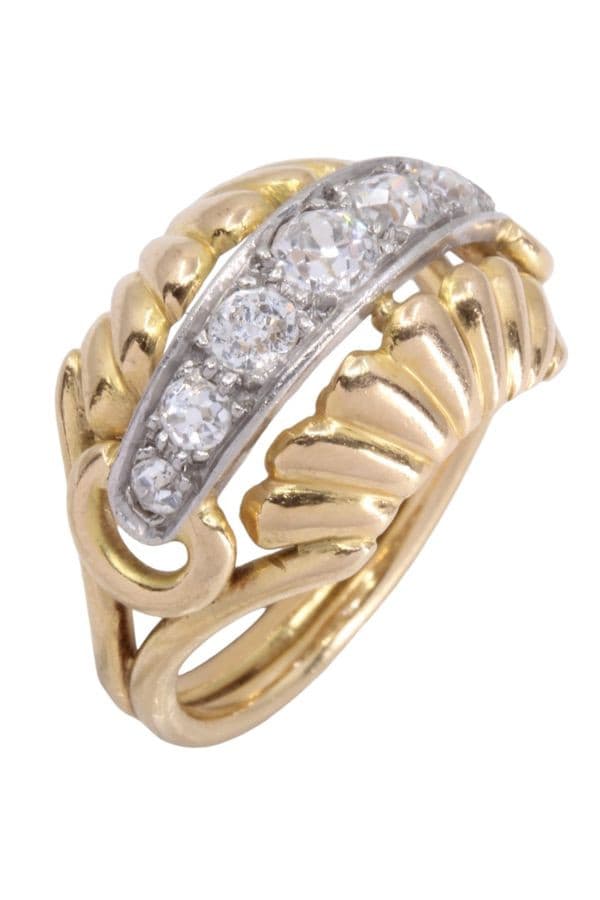 BAGUE JARRETIÈRE DIAMANTS ANNÉES 50' — vue 3
