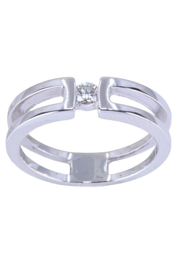 SOLITAIRE MODERNE DIAMANT — vue 1