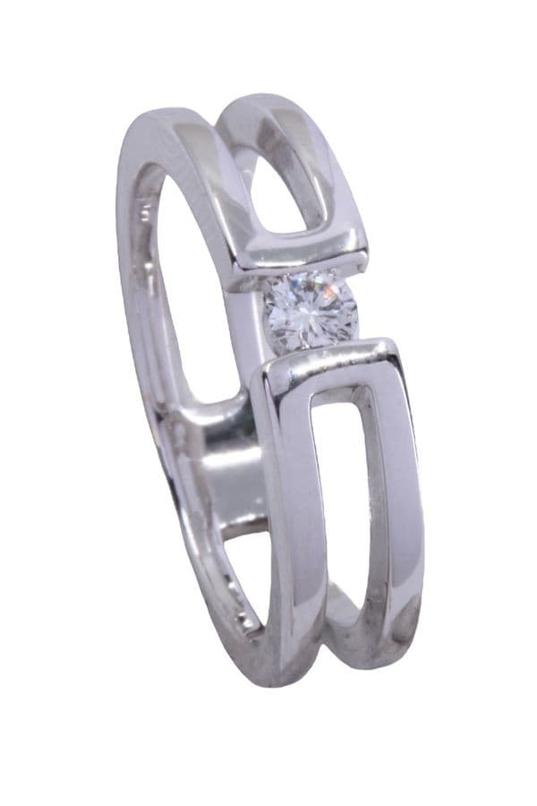 SOLITAIRE MODERNE DIAMANT — vue 5