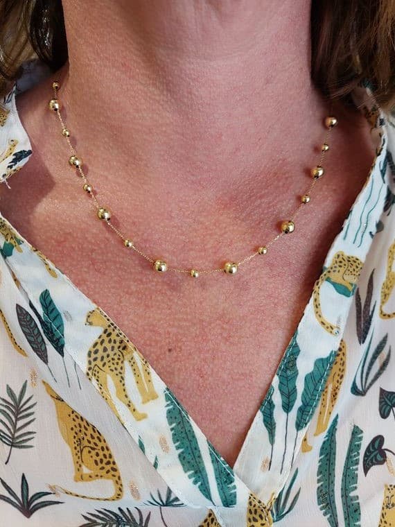 COLLIER BOULES — vue 2
