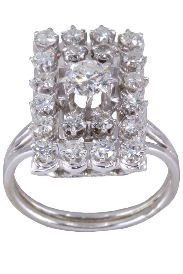 BAGUE DIAMANTS ANNÉES 50' — vue 1