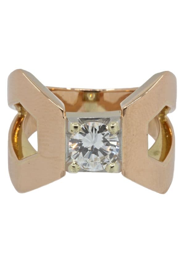 SOLITAIRE MODERNE DIAMANT 0.84 CARAT — vue 2