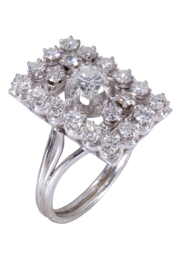 BAGUE DIAMANTS ANNÉES 50' — vue 3