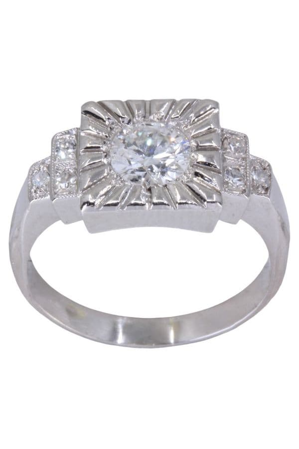 BAGUE ART-DÉCO DIAMANTS — vue 1