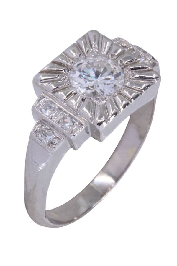 BAGUE ART-DÉCO DIAMANTS — vue 3