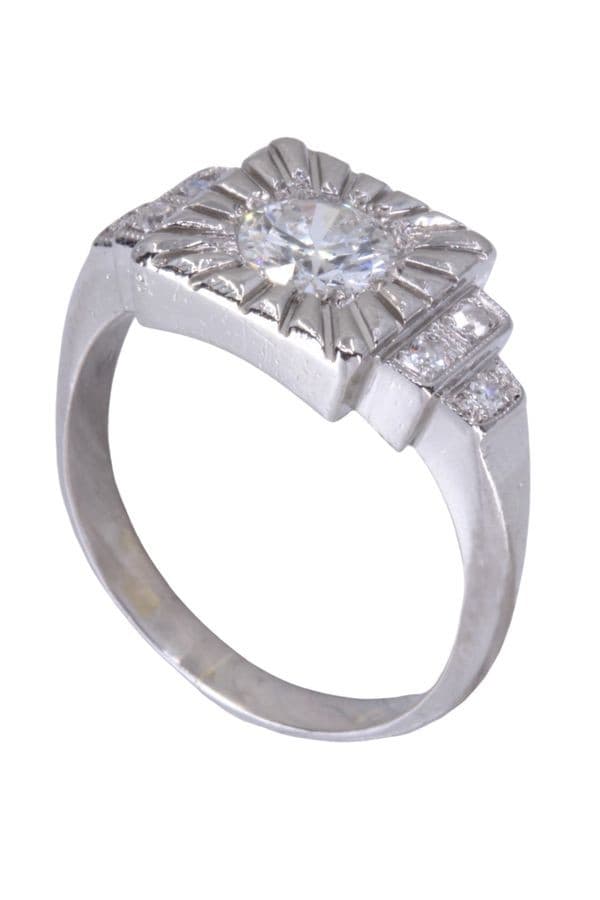 BAGUE ART-DÉCO DIAMANTS — vue 5