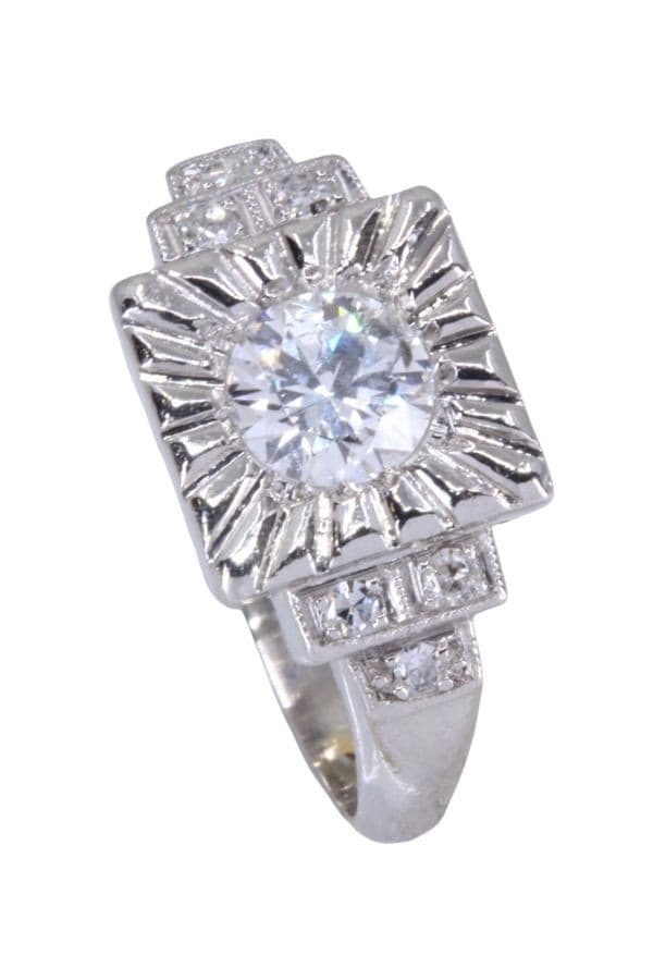 BAGUE ART-DÉCO DIAMANTS — vue 4