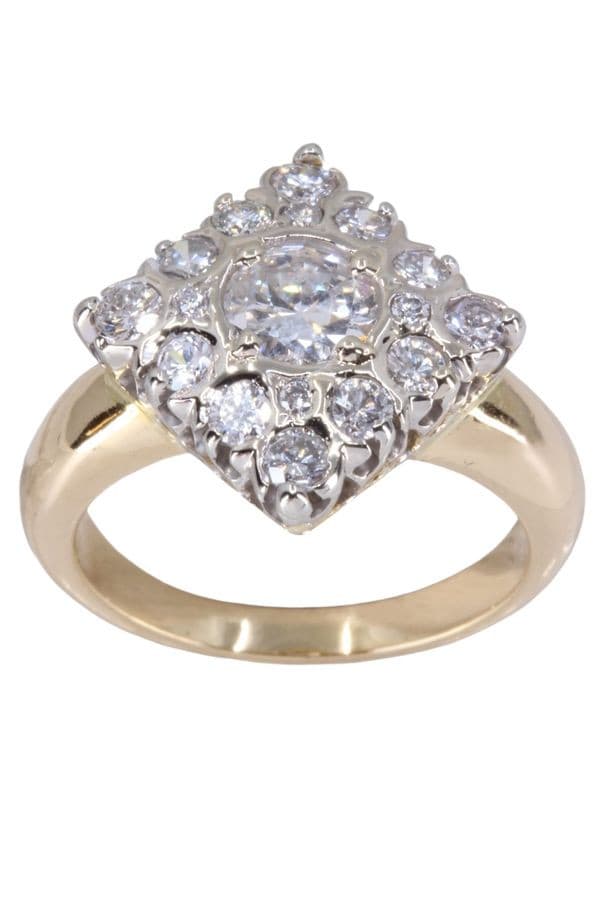 BAGUE MODERNE DIAMANTS — vue 1