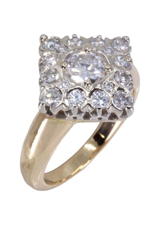 BAGUE MODERNE DIAMANTS — vue 3
