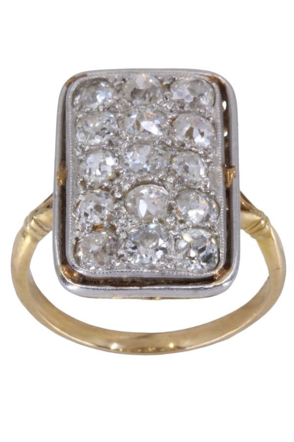BAGUE ART-NOUVEAU DIAMANTS — vue 1