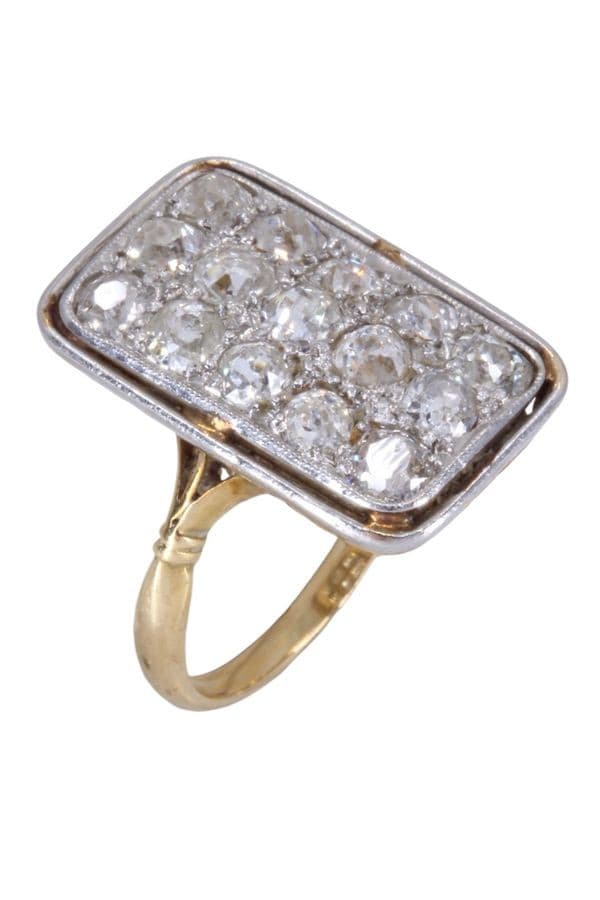 BAGUE ART-NOUVEAU DIAMANTS — vue 3