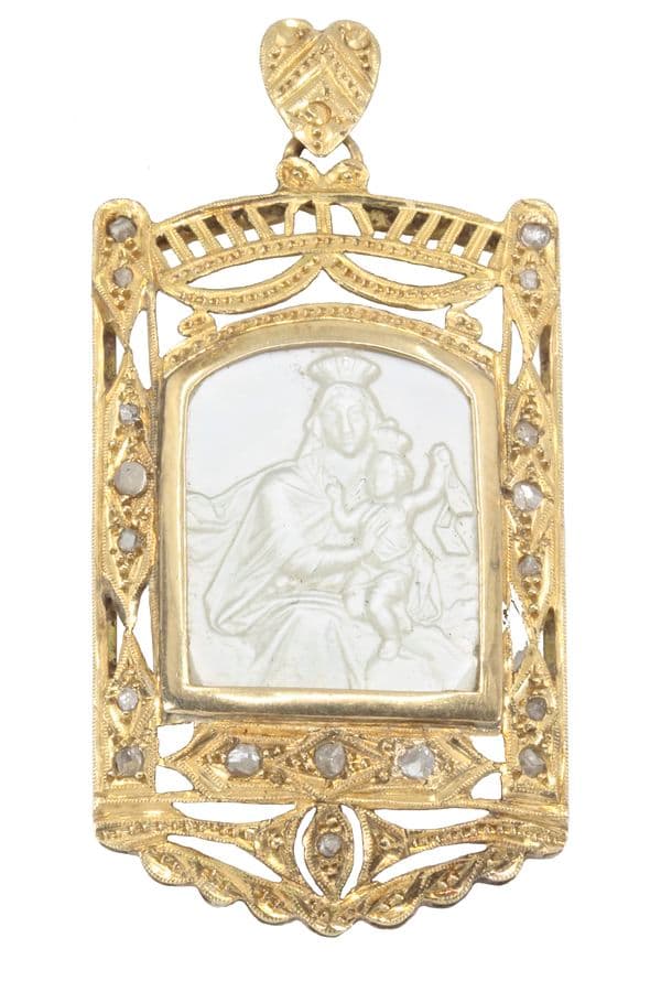 MÉDAILLE VIERGE ET L'ENFANT ART-NOUVEAU