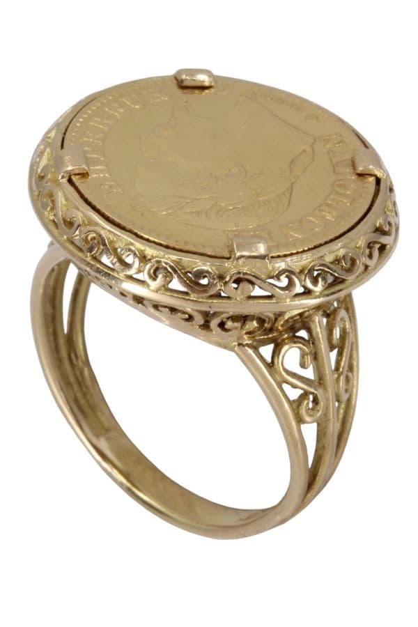 BAGUE PIÈCE 10 FRANCS NAPOLEON III — vue 4