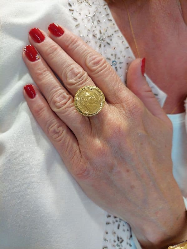 BAGUE PIÈCE 10 FRANCS NAPOLEON III — vue 2