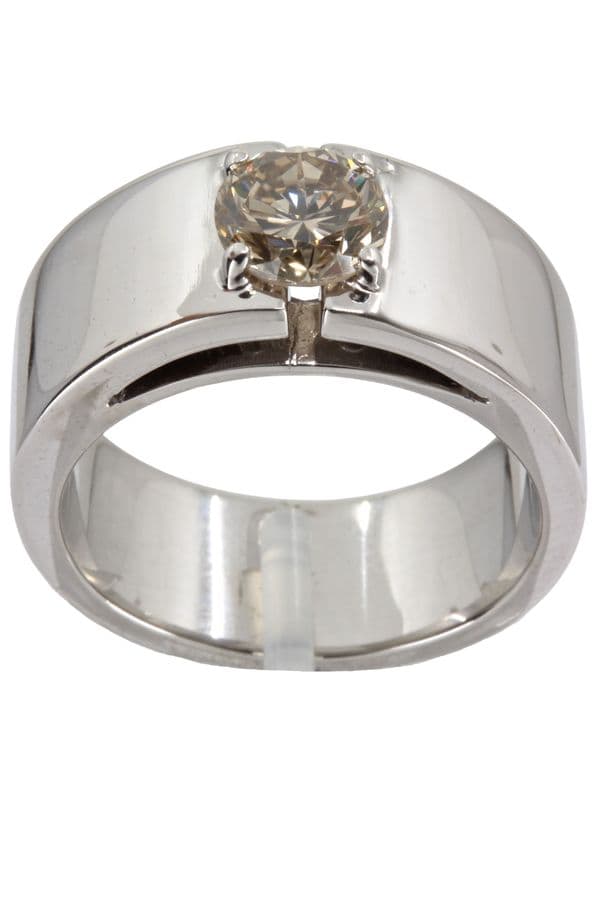 SOLITAIRE DIAMANT CHAMPAGNE 1.10 CARAT