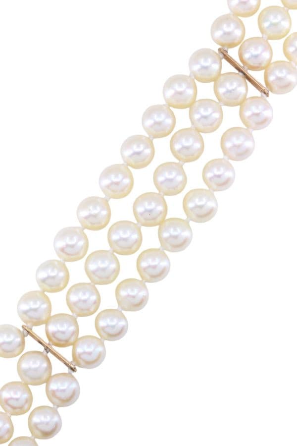 BRACELET PERLES DE CULTURE 3 RANGS — vue 3