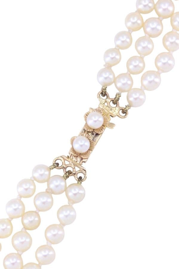 COLLIER DE PERLES 3 RANGS — vue 3
