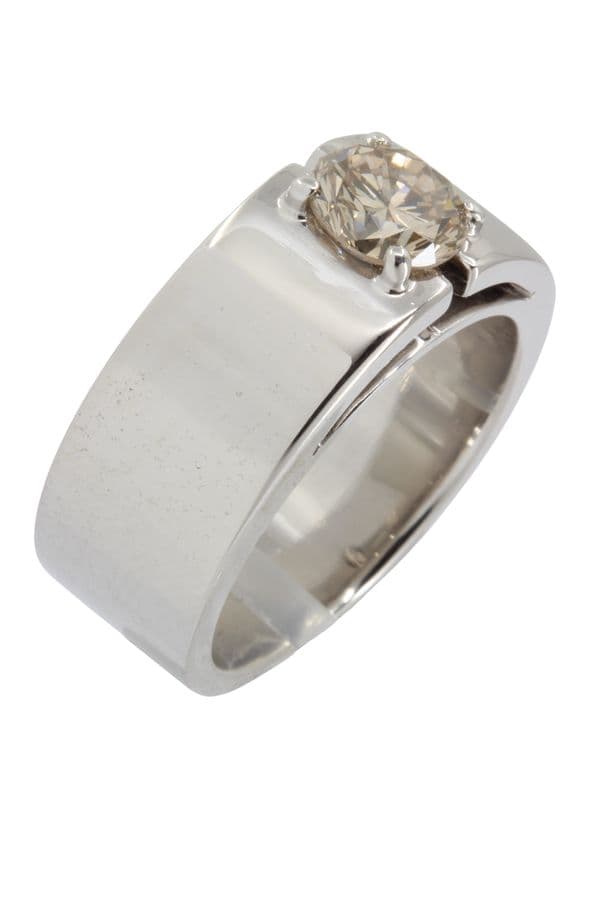 SOLITAIRE DIAMANT CHAMPAGNE 1.10 CARAT — vue 2