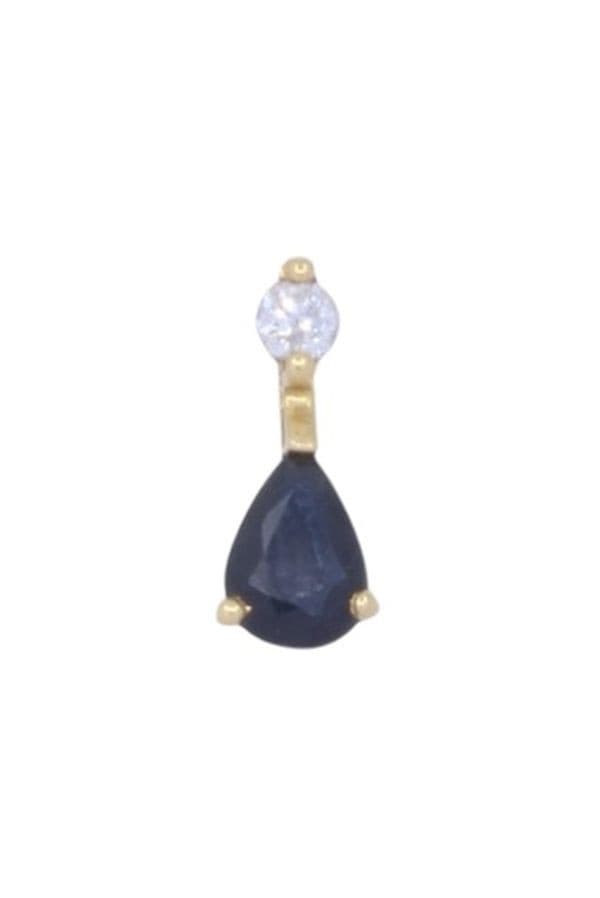 PENDENTIF SAPHIR ET DIAMANT — vue 1