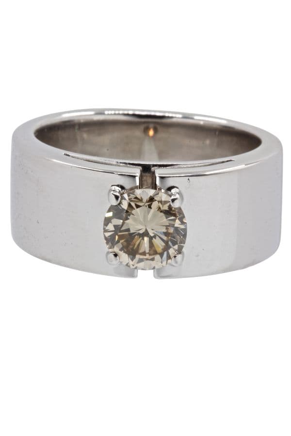 SOLITAIRE DIAMANT CHAMPAGNE 1.10 CARAT — vue 4