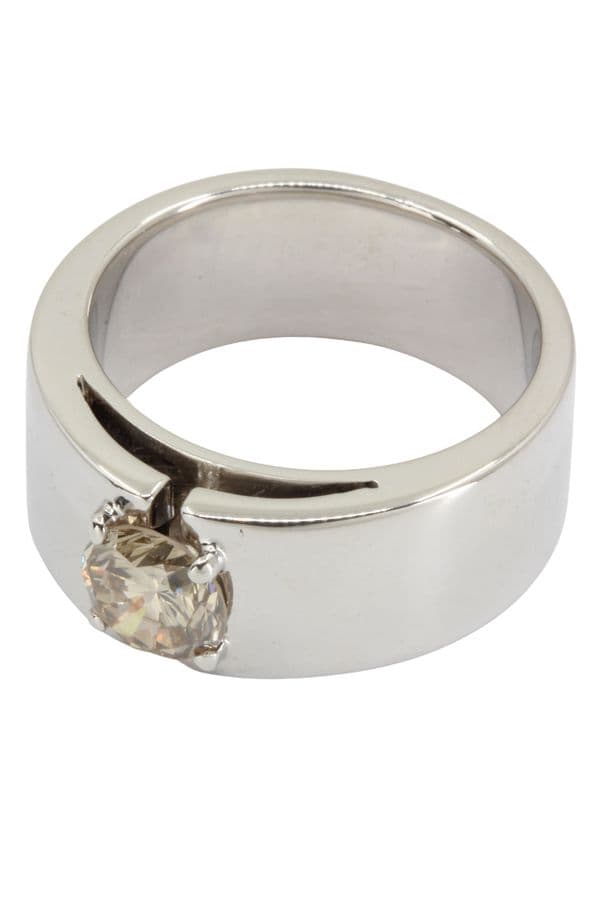 SOLITAIRE DIAMANT CHAMPAGNE 1.10 CARAT — vue 5