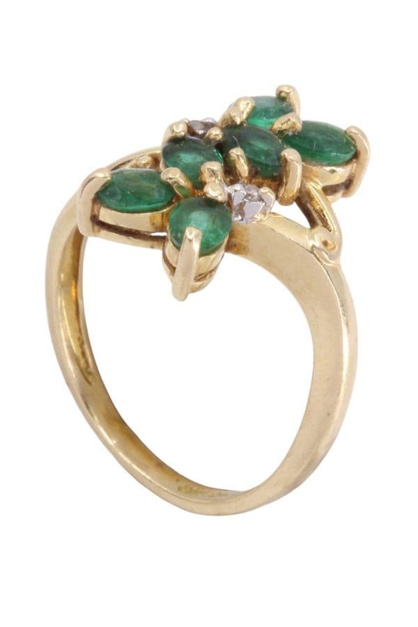 BAGUE ÉMERAUDES ET DIAMANTS — vue 5