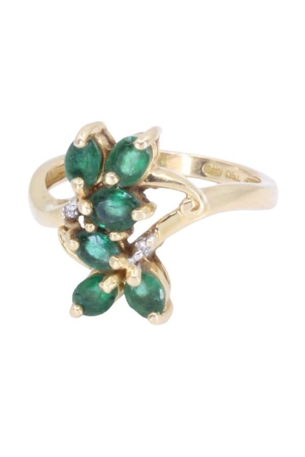BAGUE ÉMERAUDES ET DIAMANTS — vue 6