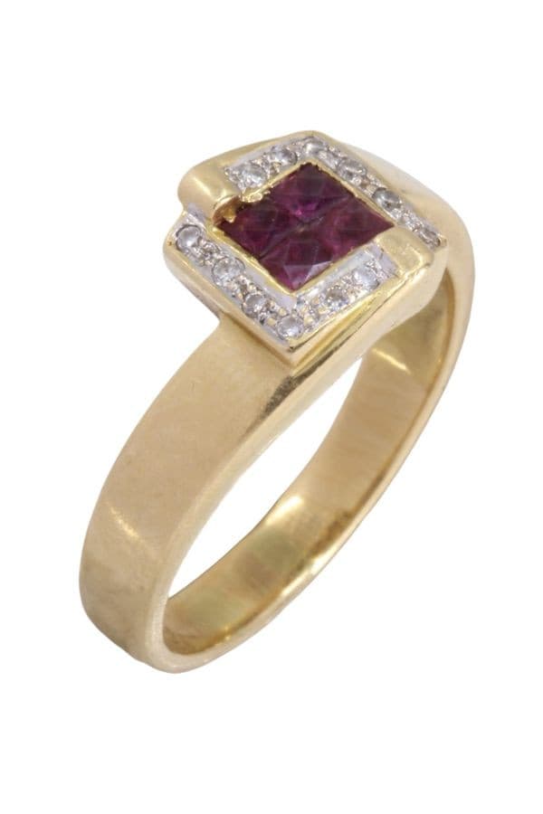 BAGUE RUBIS ET DIAMANTS — vue 4