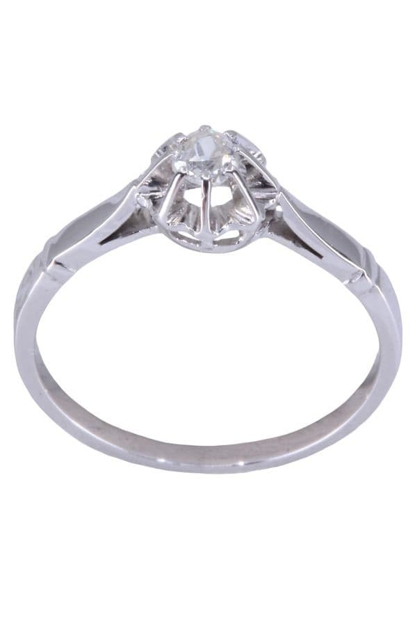 SOLITAIRE ANCIEN DIAMANT 0.10 CARAT — vue 1