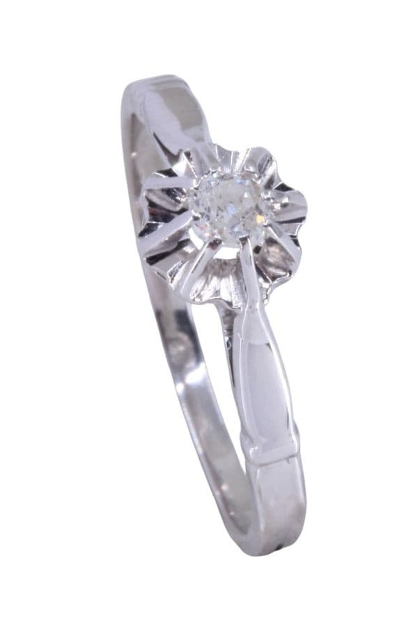 SOLITAIRE ANCIEN DIAMANT 0.10 CARAT — vue 4