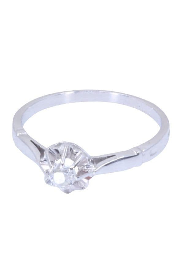 SOLITAIRE ANCIEN DIAMANT 0.10 CARAT — vue 5