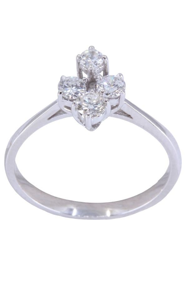 BAGUE MODERNE DIAMANTS — vue 1