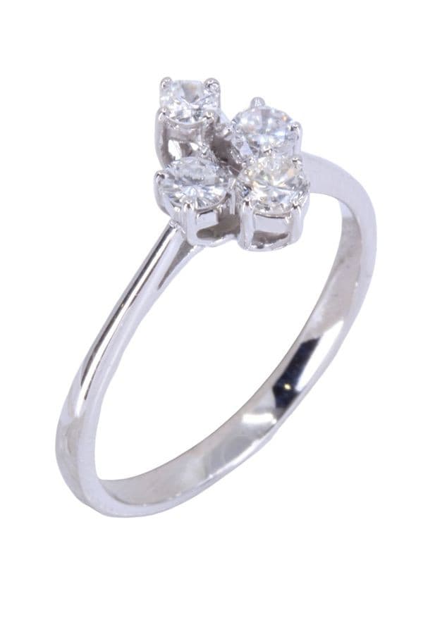 BAGUE MODERNE DIAMANTS — vue 4