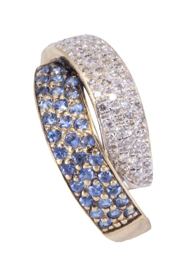 BAGUE  TOPAZES ET DIAMANTS — vue 5