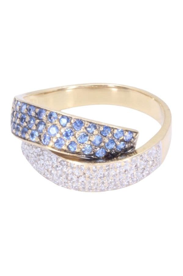 BAGUE  TOPAZES ET DIAMANTS — vue 6