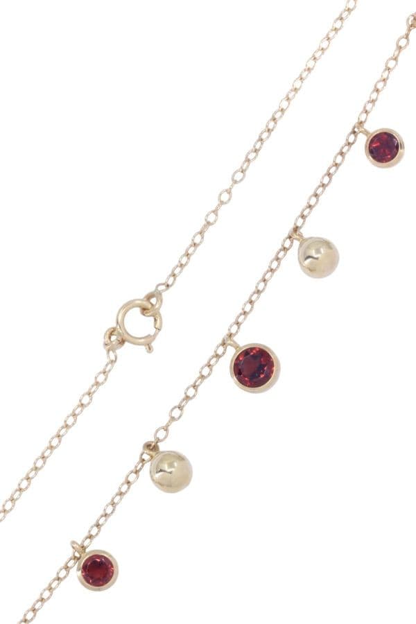 COLLIER MODERNE GRENATS — vue 4