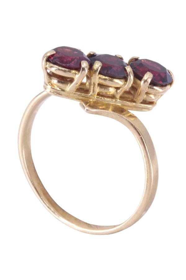 BAGUE ANCIENNE GRENATS — vue 5
