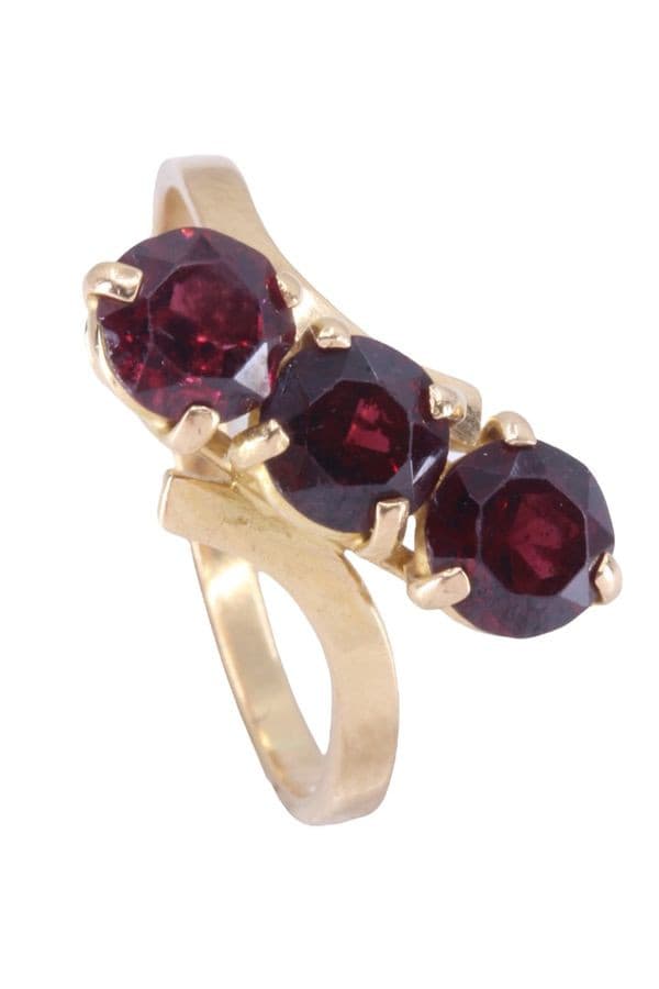 BAGUE ANCIENNE GRENATS — vue 4