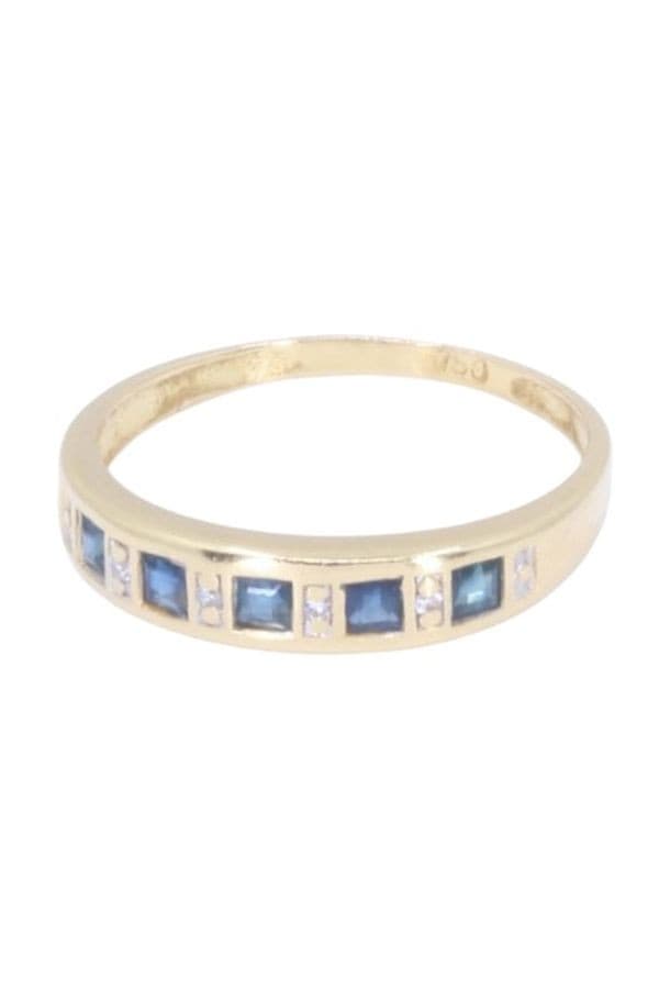 BAGUE SAPHIRS ET DIAMANTS — vue 6