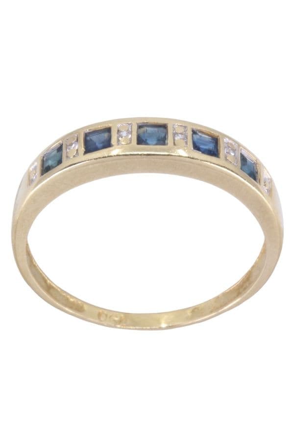 BAGUE SAPHIRS ET DIAMANTS — vue 1