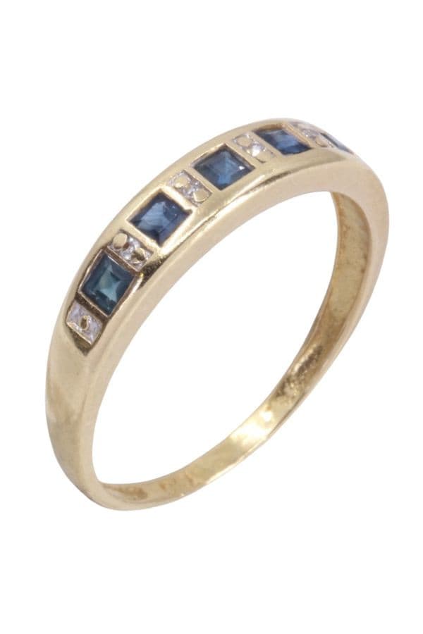 BAGUE SAPHIRS ET DIAMANTS — vue 3
