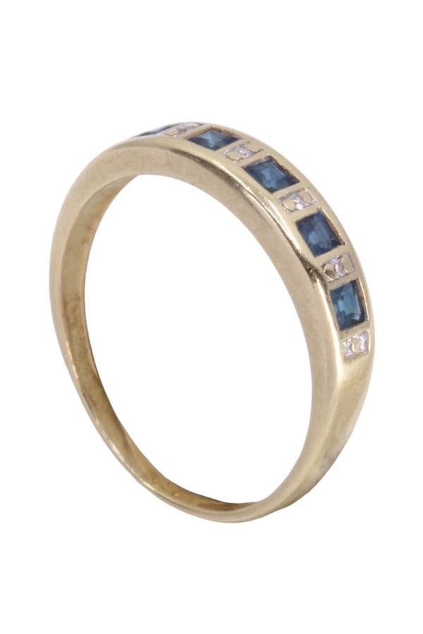 BAGUE SAPHIRS ET DIAMANTS — vue 5
