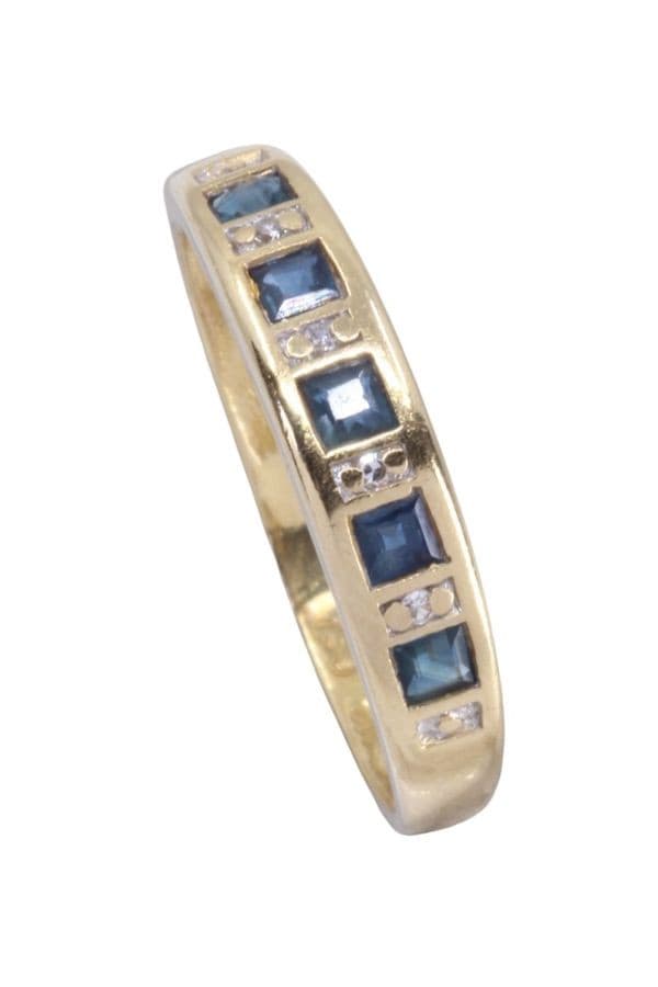 BAGUE SAPHIRS ET DIAMANTS — vue 4