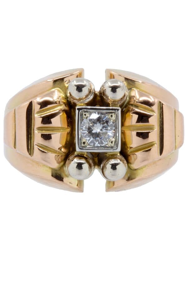 SOLITAIRE DIAMANT ANNÉES 50' — vue 2