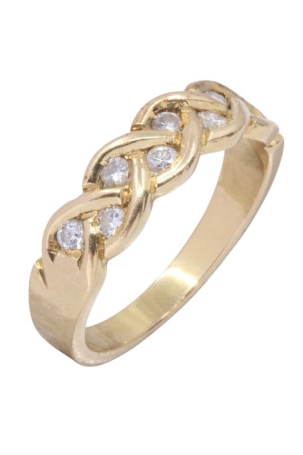 DEMI-ALLIANCE DIAMANTS TRESSÉE — vue 3