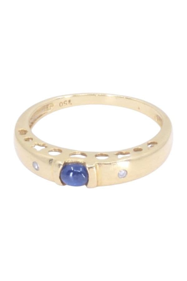 BAGUE SPINELLE BLEUE ET DIAMANTS — vue 6