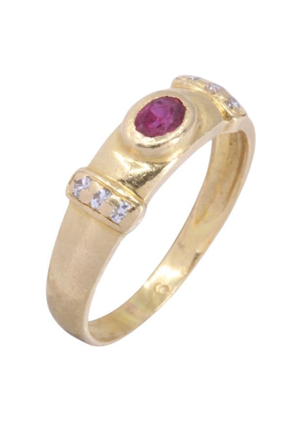 BAGUE MODERNE RUBIS ET DIAMANTS — vue 5