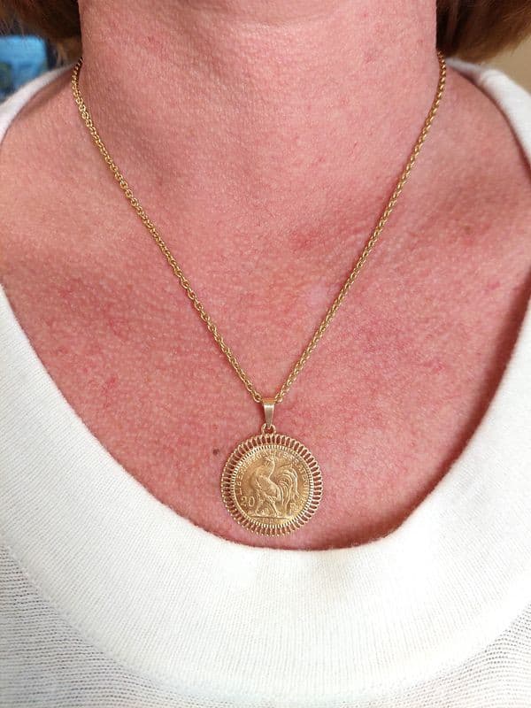 PENDENTIF 20 FRANCS MARIANNE — vue 2