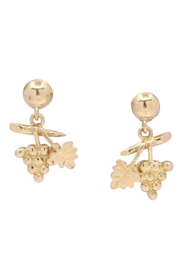 BOUCLES D'OREILLES GRAPPES DE RAISINS — vue 1
