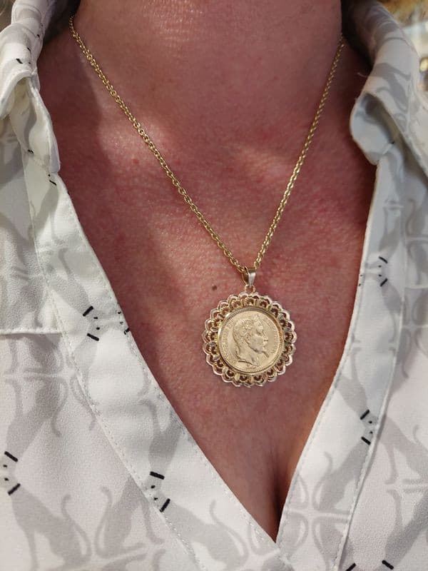 PENDENTIF 20 FRANCS NAPOLÉON III — vue 2